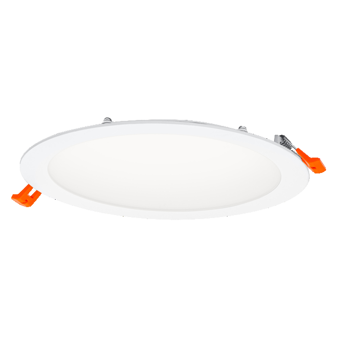 Downlight Slim 225mm 22W 4000K white, upright, sw. on