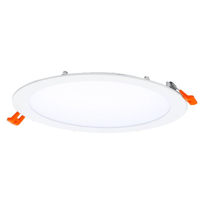 Downlight Slim 225mm 22W 6500K white, upright, sw. on