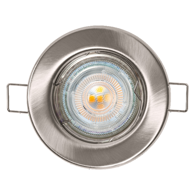 Spotlight Recess Set Incl. Osram LED 5x2.6W GU10 Brushed Nickel white, upright, alternat