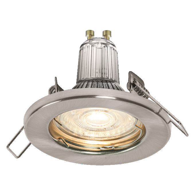 Spotlight Recess Set Incl. Osram LED 5x2.6W GU10 Brushed Nickel white, upright, sw. on