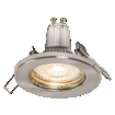 Spotlight Recess Set Incl. Osram LED 5x2.6W GU10 Brushed Nickel white, upright, sw. on (thumbnail)