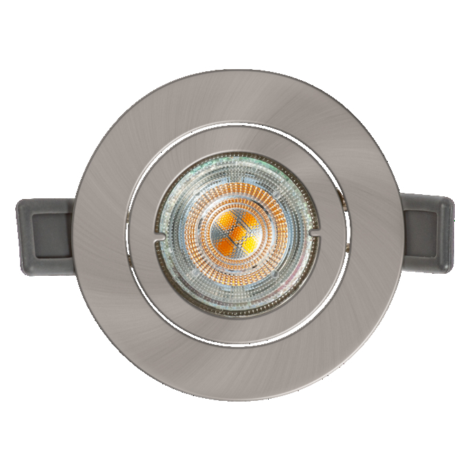 Spotlight Recess Set Incl. Osram LED 4.3W GU10 Brushed Nickel white, upright, alternat
