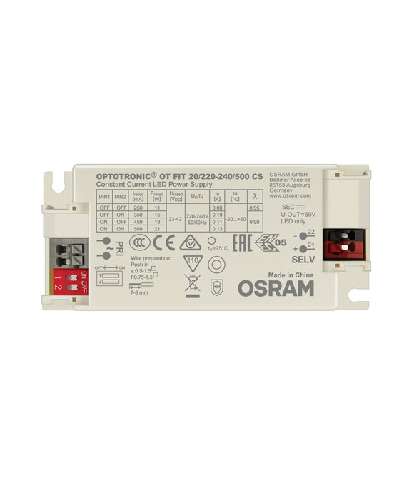OT FIT 20/220…240/500 CS white, horizontal