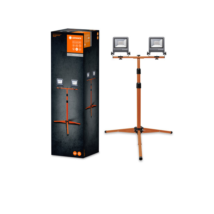 LED Worklight Tripod 2x30W 4000K  Scatto combinato = Scatto Product Beauty + immagine della confezione