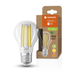 LED Classic A 100 Filament Energy efficiency class A S 7.2W 830 Clear E27 Scatto combinato = Scatto Product Beauty + immagine della confezione (thumbnail)