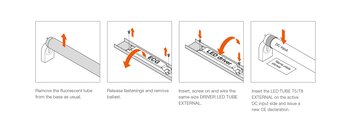 LED tube extrenal system - installation