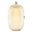 Vintage 1906 Big Elipse Oval 27 Filament Magnetic 4W 827 Amber E27 white, upright, sw. on (thumbnail)