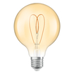 Vintage 1906 Globe 95 60 Heart Filament DIM 8W 922 Gold E27 white, upright (thumbnail)