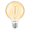 Vintage 1906 Globe 95 60 Heart Filament DIM 8W 922 Gold E27 white, upright, OSRAM logo (thumbnail)