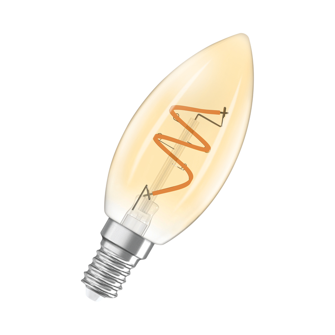 Vintage 1906 Classic B 28 Spiral Filament DIM 3.5W 922 Gold E14 white, diagonal