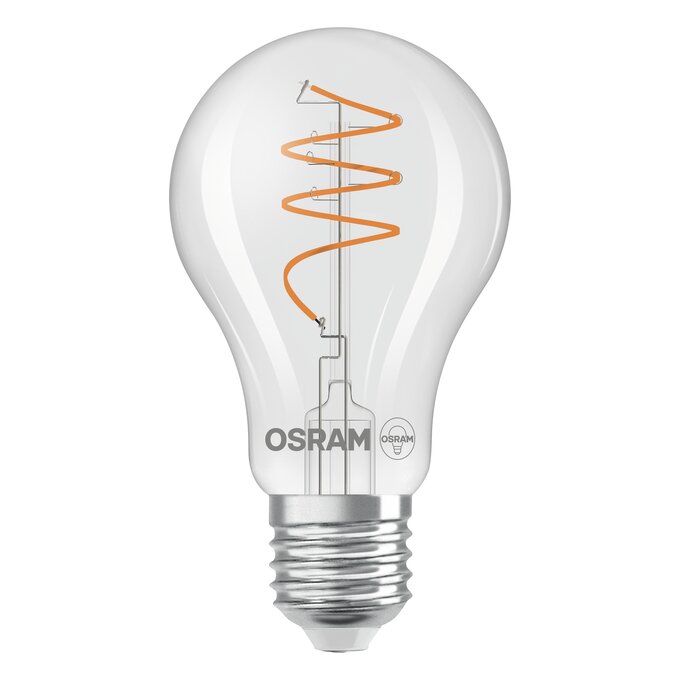 Vintage 1906 Classic A 60 Spiral Filament 5.9W 827 Clear E27 white, upright, OSRAM logo