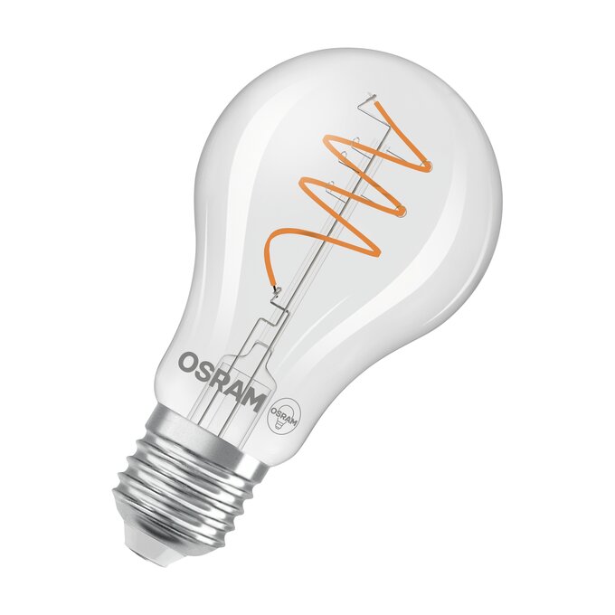 Vintage 1906 Classic A 60 Spiral Filament 5.9W 827 Clear E27 white, diagonal, OSRAM logo