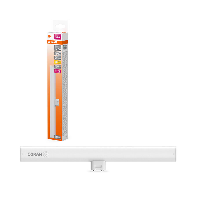 LEDinestra 30CM 27 190° DIM 3W 927 Frosted S14d Combo Shot = Product Beauty Shot + Packaging Image