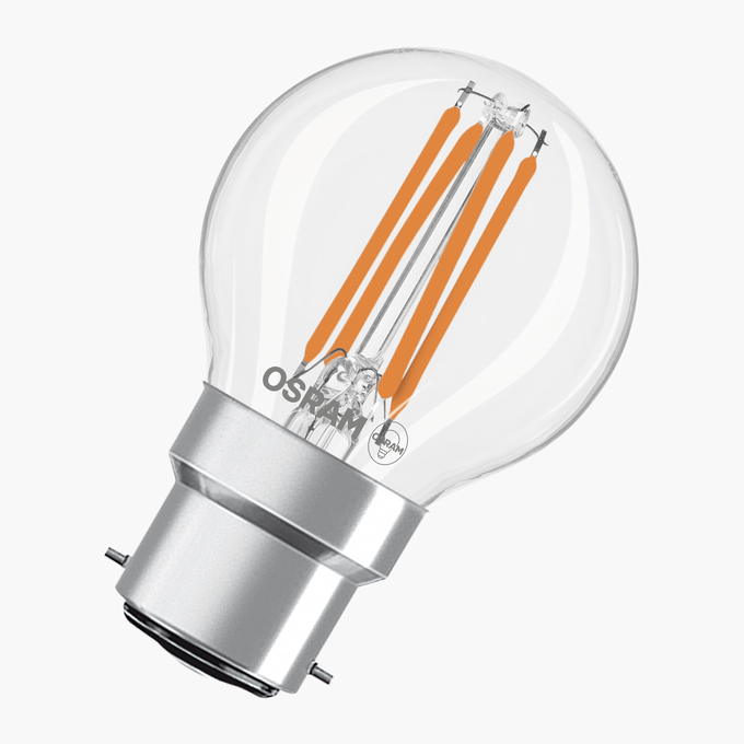 LED Star Classic P 25 Filament 1.8W 827 Clear B22d