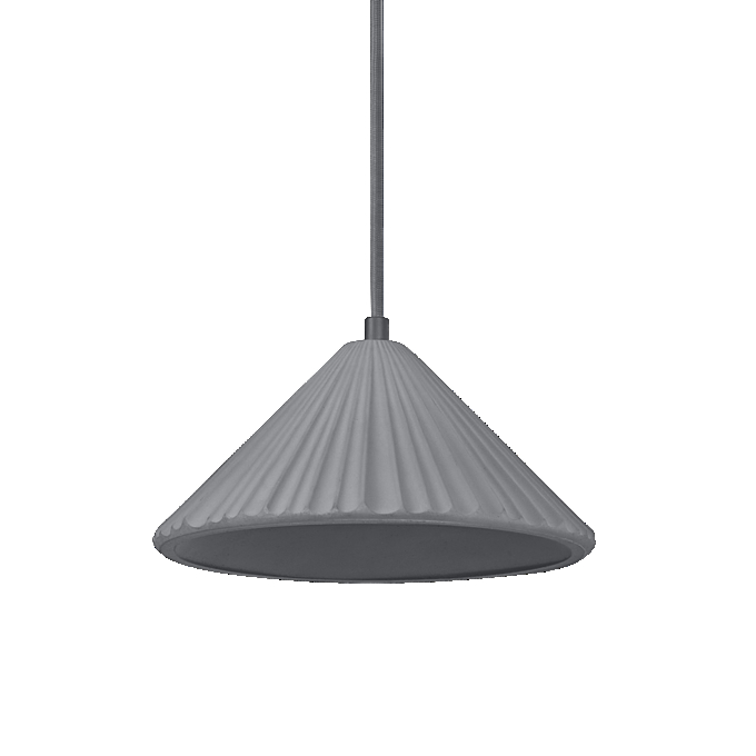 Decor Concrete Pyramid Pendant E27 Dark Grey