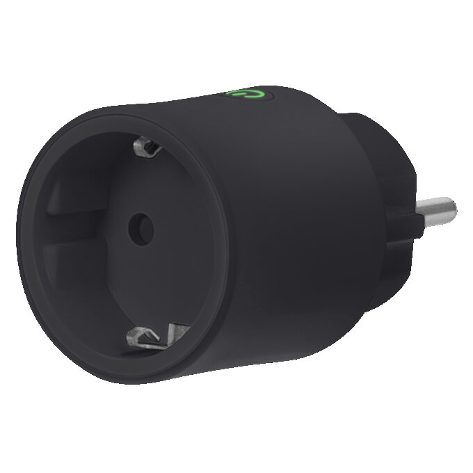 SMART+ MATTER Plug EU Black white, upright, sw. on