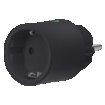 SMART+ MATTER Plug EU Black white, upright, sw. on (thumbnail)
