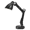 Office Line Desk Pear E27 Black white, upright, sw. on (thumbnail)