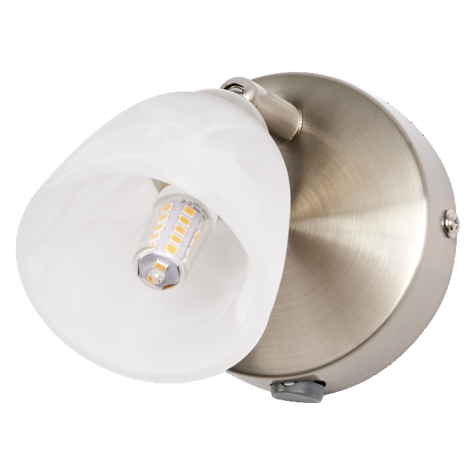 LED Spot Cup 1xG9 Brushed Nickel white, upright, alternat