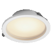 LED Downlight Set IP44 Dim Slim 160mm 18W Metal 830 White white, upright, sw. on (thumbnail)