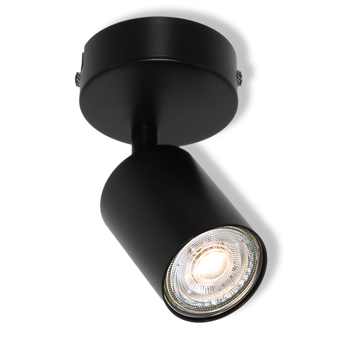 LED SPOT ELEMENTAL 1XGU10 ROUND BLACK