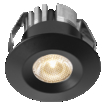 LED Mini Spot Set 6W 830 120° Black white, upright, sw. on (thumbnail)