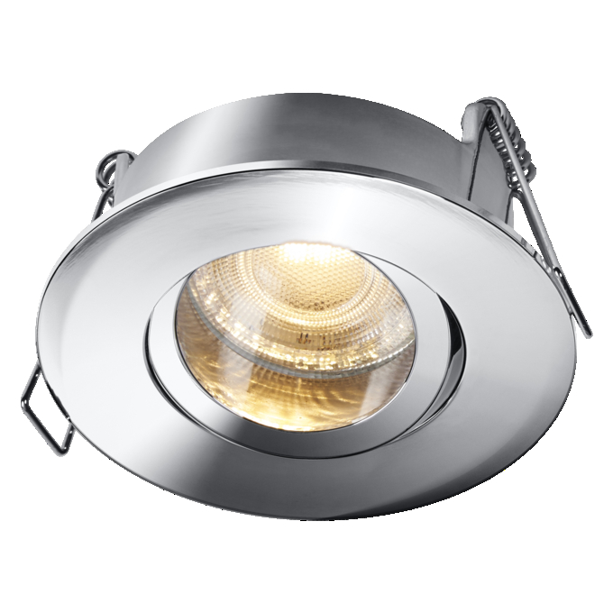 Spot Set Recess GU10 IP65 Press 4.5W 827 Chrome white, upright, sw. on