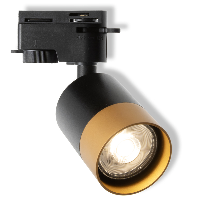Spot 1-phase tracking system LUXE GU10 BLACK AND GOLD