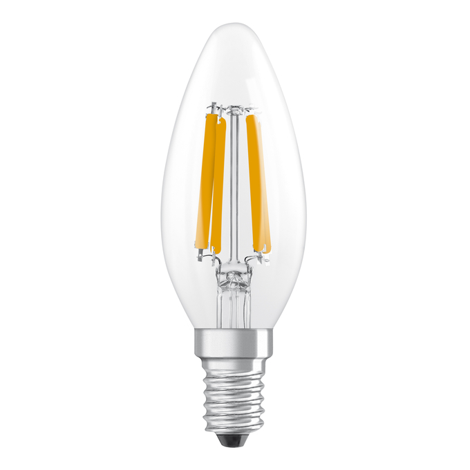 LED Classic B 60 Filament Energy efficiency class A S 3.8W 827 Clear E14 white, upright