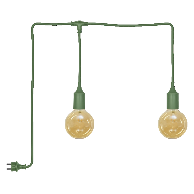 ENDURA Decor Portable Pendant 6m 2X2.5W 824 Plug E27 Green