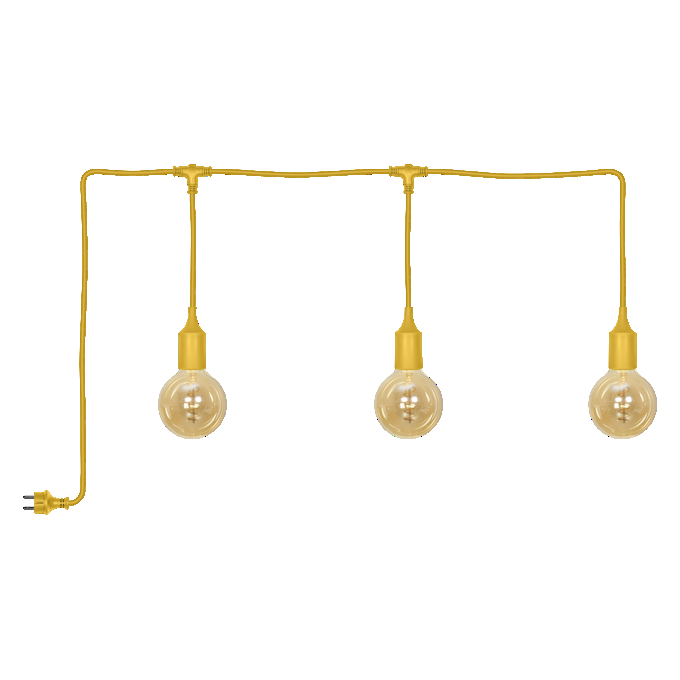 ENDURA Decor Portable Pendant 7m 3X4W 820 Plug E27 Yellow
