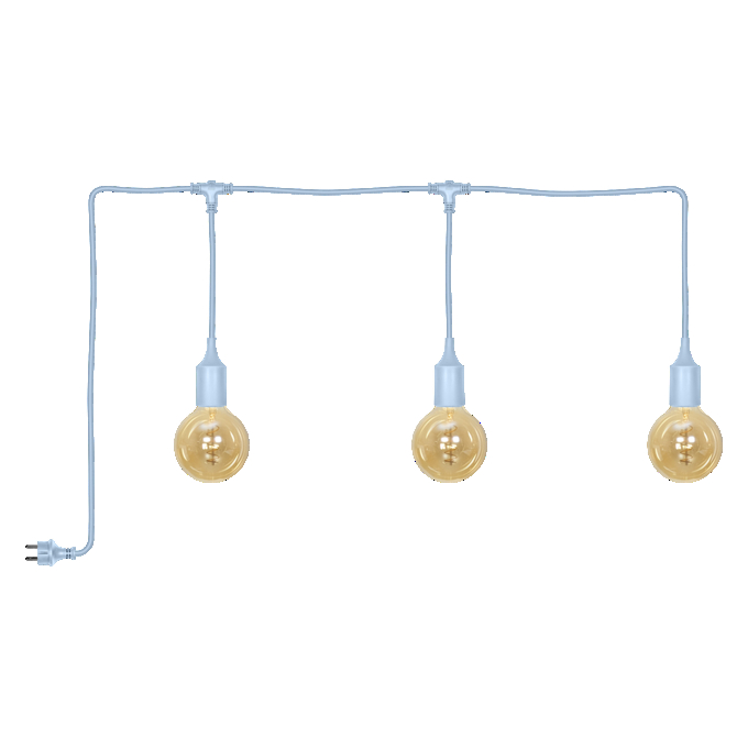 ENDURA Decor Portable Pendant 7m 3X4W 820 Plug E27 Blue