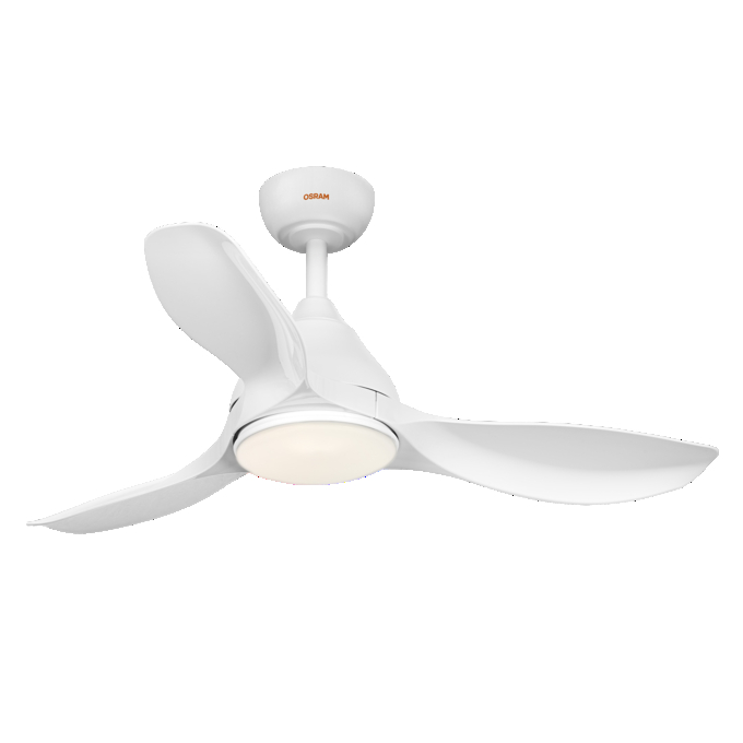 Ceiling Fan Bise 1065mm 48W CCT RGB white, upright, sw. on