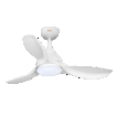 Ceiling Fan Bise 1065mm 48W CCT RGB white, upright, sw. on (thumbnail)