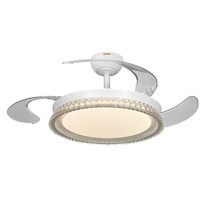 Ceiling Fan Cierzo 1220mm 60W CCT RGB white, upright, sw. on