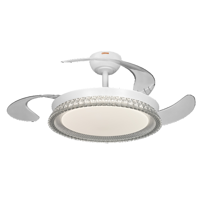 Ceiling Fan Cierzo 1220mm 60W CCT RGB white, upright, sw. on