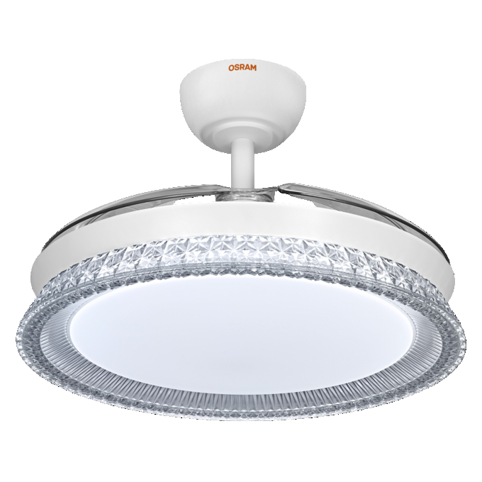 Ceiling Fan Cierzo 1220mm 60W CCT RGB white, upright, sw. on