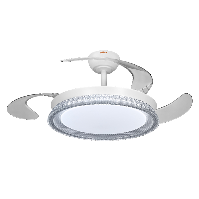 Ceiling Fan Cierzo 1220mm 60W CCT RGB white, upright, sw. on