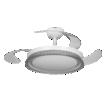 Ceiling Fan Cierzo 1220mm 60W CCT RGB white, upright (thumbnail)