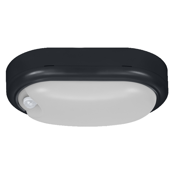 LED Bulkhead Motus Oval 15W CCT Sensor Black