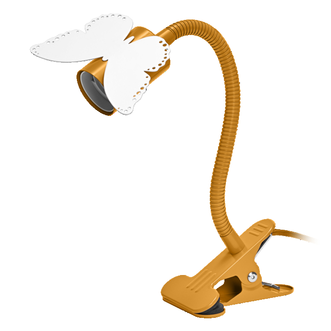 Clip Butterfly E27 Yellow EU Plug