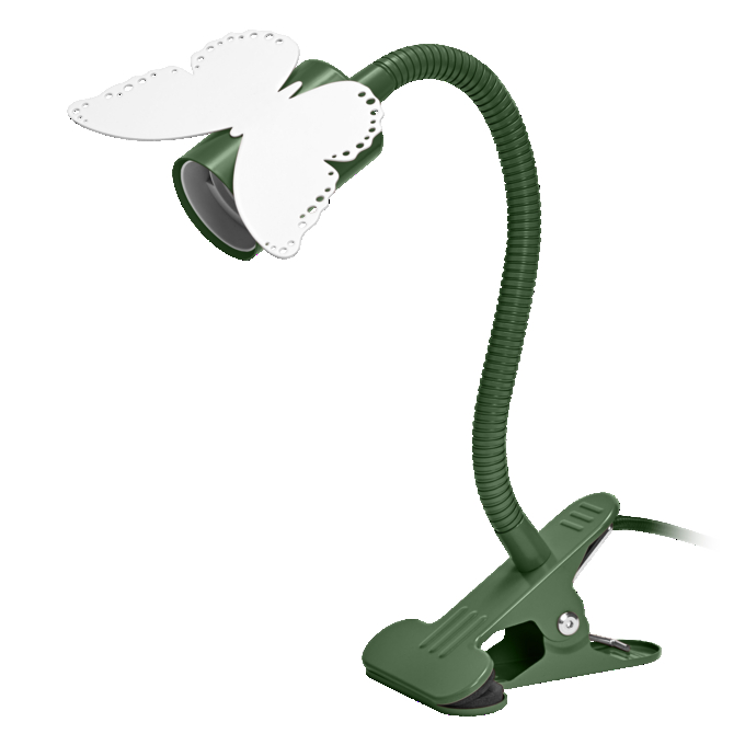 Clip Butterfly E27 Green EU Plug