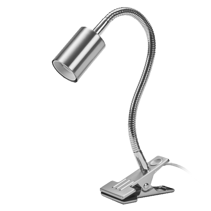 Clip Tube Flex E27 Satin Nickel EU Plug