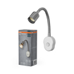 Plug Tube Flex GU10 Satin Nickel EU Plug Yhdistelmäkuva = Product Beauty Shot + pakkauskuva (thumbnail)