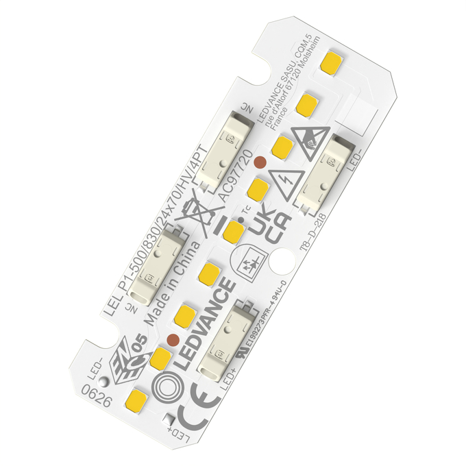 LEL P1 -500/830/24X70/HV/4PT white, diagonal