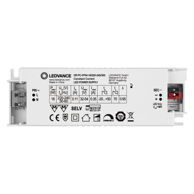 DR PC-PFM -18/220-240/350 white, horizontal