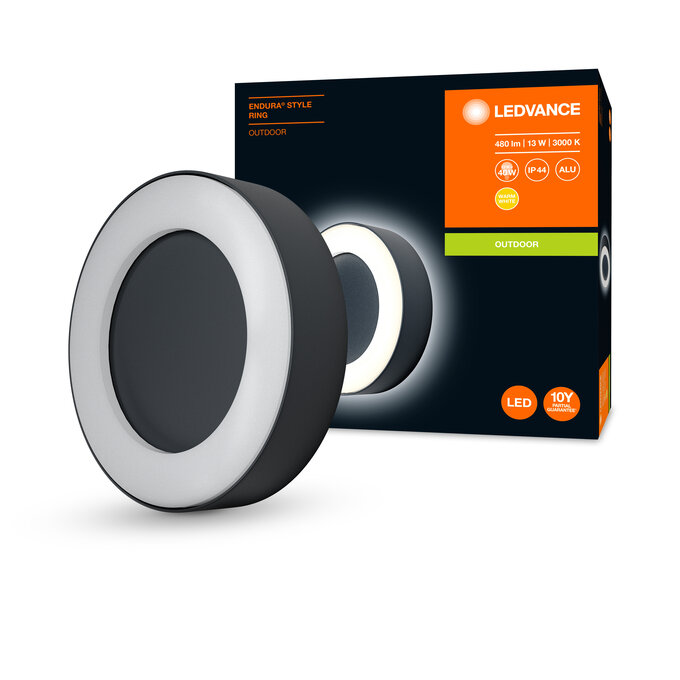 ENDURA Style Ring 13.5W Dark Gray Scatto combinato = Scatto Product Beauty + immagine della confezione