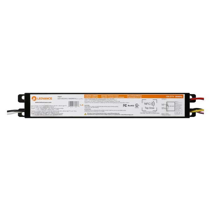 LED NFC PROGRAMMABLE DRIVER LINEAR 55W UNV 1300mA DIM1 AUX12  white, horizontal