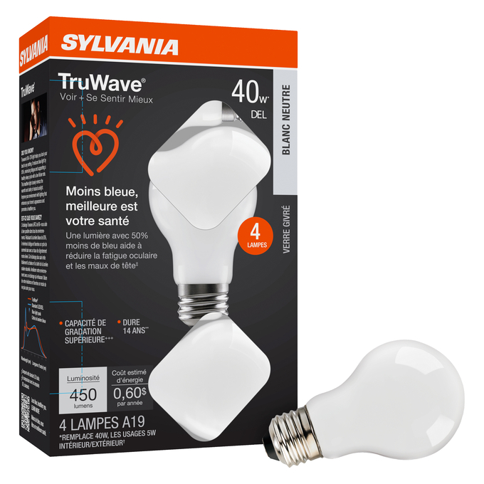 TruWave® A19 5W DIM FR 3500K 4PK