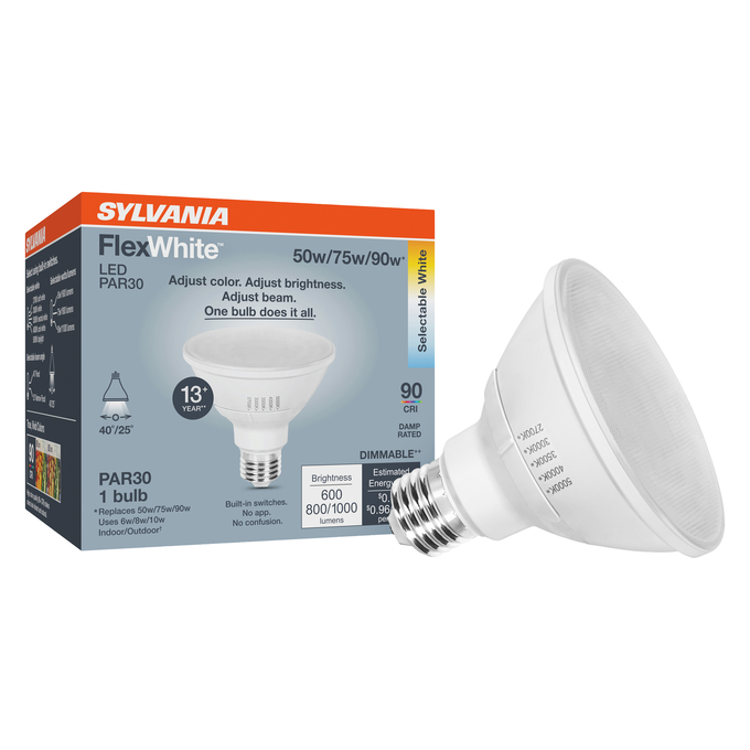 DUAL SELECTABLE OPTI-SELECT PAR30 6/8/10W DIM 5CCT 1PK